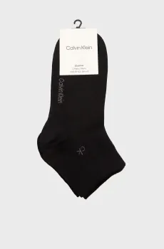 Мужские черные носки (3 пары) QUARTER Черный 43-46 Calvin Klein 701234209