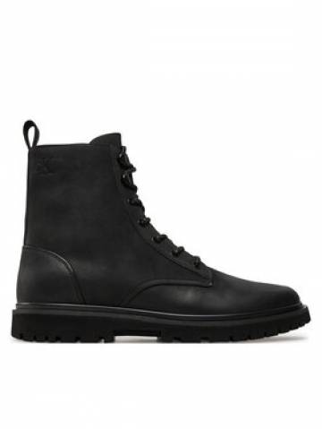 Calvin Klein Jeans Чоботи Eva Boot Mid Laceup Rebellious YM0YM01071 Чорний Calvin Klein Jeans Чоботи Eva Boot Mid Laceup Rebellious YM0YM01071 Чорний