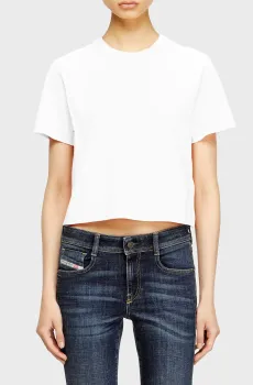 Женская белая футболка T-REG-CR-1 MAGLIETTA Белый M Diesel A15461 RHERA