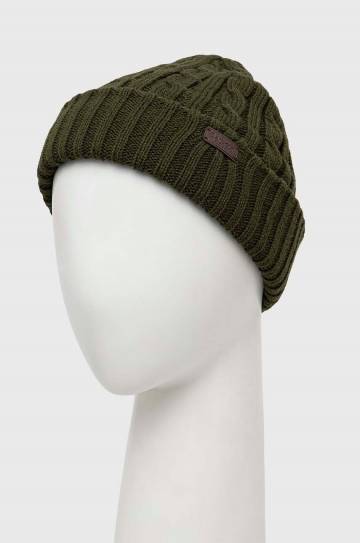 Шапка Barbour цвет зелёный из толстого трикотажа Шапка Barbour цвет зелёный из толстого трикотажа
