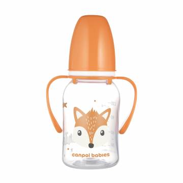 Бутылочка для кормления Canpol Babies Cute Animals с рисунком и ручкой, от 3 месяцев, оранжевая, 120 мл (11/823_ora) Бутылочка для кормления Canpol Babies Cute Animals с рисунком и ручкой, от 3 месяцев, оранжевая, 120 мл (11/823_ora)
