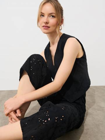 Mohito - Бавовняні штани - чорний - 32