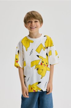 Reserved - Бавовняна футболка Pokemon - кремовий - 931EG-01X