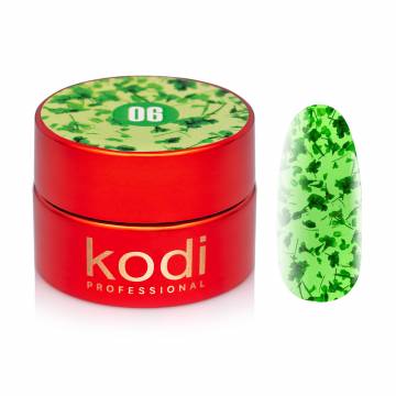 Гель для дизайна ногтей Kodi Professional с сухоцветом Flower 06, 4 мл