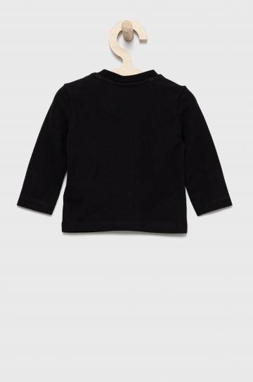Детский лонгслив Calvin Klein Jeans цвет чёрный с принтом Детский лонгслив Calvin Klein Jeans цвет чёрный с принтом