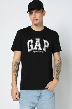 GAP Brand Logo Printed Pure Cotton Slim Fit T-shirt