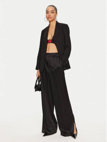 Hugo Штани з тканини Hanias 50430624 Чорний Oversize Hugo Штани з тканини Hanias 50430624 Чорний Oversize
