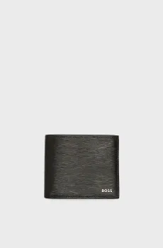 Мужской черный кожаный кошелек Черный ONESIZE BOSS 50548824;001