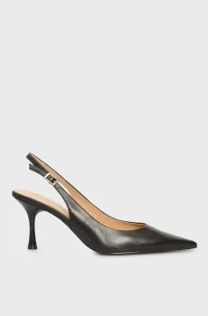 Женские черные кожаные слингбэки Abrienda Черный 39 PRPY PRSDS80007W