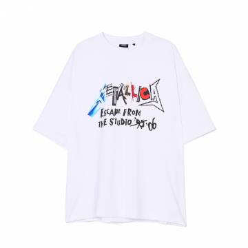 Cropp - Біла футболка з принтом Metallica - білий Cropp - Біла футболка з принтом Metallica - білий