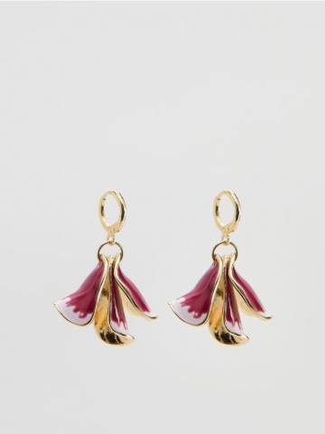 Reserved - Сережки-підвіски - рожевий - 278FD-30X