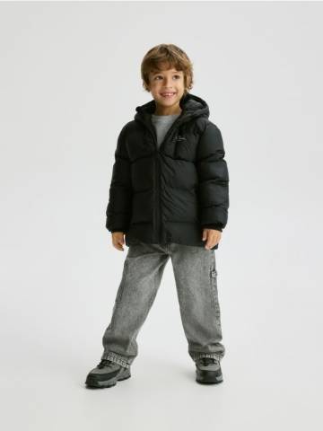 Reserved - Утеплена куртка з каптуром - чорний - 007BC-99X
