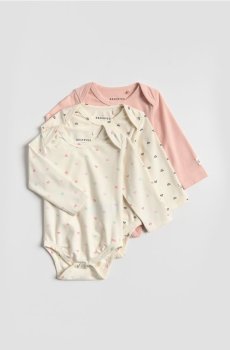Reserved - Бавовняні боді, 3 шт. - кремовий - 807GK-01X