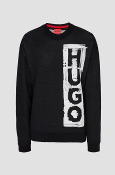 Мужской черный джемпер Черный XXL HUGO 50492814;001
