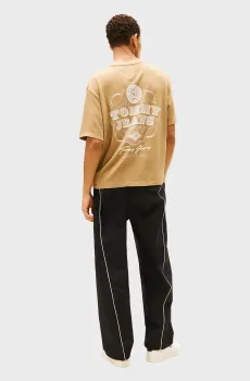 Мужская бежевая футболка 90S BILLS Бежевый S Tommy Jeans DM0DM22332