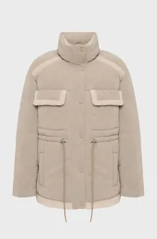 Женская бежевая куртка Бежевый S Guess V6BL13.W4518;G9M3
