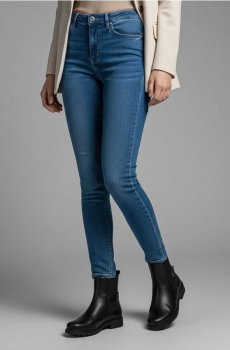 Джинси skinny з середньою посадкою - синій