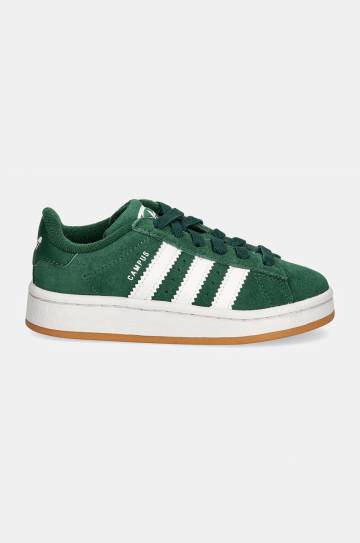 Детские замшевые кроссовки adidas Originals CAMPUS 00s EL C цвет зелёный JI4332 Детские замшевые кроссовки adidas Originals CAMPUS 00s EL C цвет зелёный JI4332