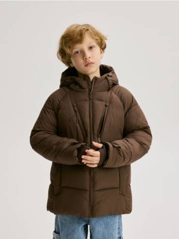 Reserved - Куртка оversize - пильно-коричневий - QG000-98X