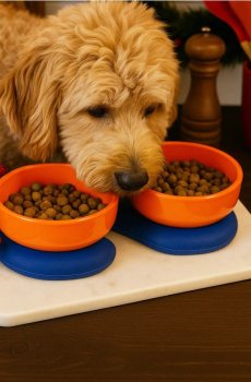 Миски для домашніх тварин, 2 шт. - кораловий