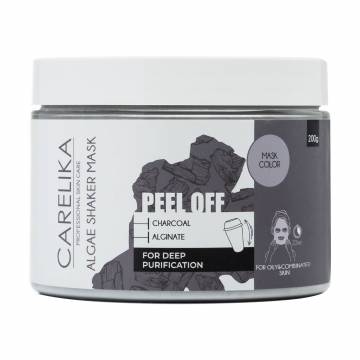 Альгинатная маска-шейкер для лица Carelika Peel Off Algae Shaker Mask Charcoal с углем, 200 г Альгинатная маска-шейкер для лица Carelika Peel Off Algae Shaker Mask Charcoal с углем, 200 г