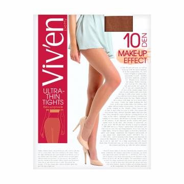 Колготки женские Viven petty Make Up Effect Ultra-Thin Tights, 10 DEN, бронз, размер 3 Колготки женские Viven petty Make Up Effect Ultra-Thin Tights, 10 DEN, бронз, размер 3