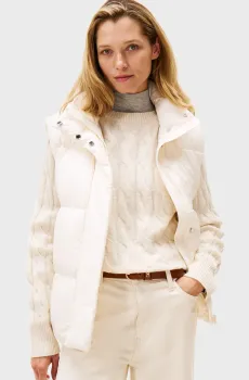 Женский белый пуховый жилет MODERN Белый M Tommy Hilfiger WW0WW45716