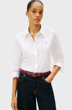 Женская белая рубашка REGULAR Белый L Tommy Hilfiger WW0WW47169