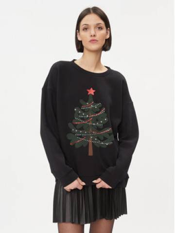 Vila Світшот 14090224 Чорний Relaxed Fit Vila Світшот 14090224 Чорний Relaxed Fit