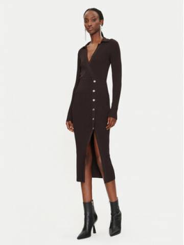 PINKO Трикотажна сукня Viscosa Mix 104033 A239 Коричневий Slim Fit PINKO Трикотажна сукня Viscosa Mix 104033 A239 Коричневий Slim Fit