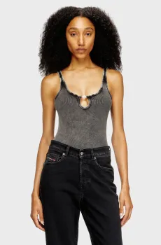 Женское темно-серое боди MAURA Серый S Diesel A21582 0LKAR