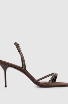 Коричневые мюли LIDIA с кристаллами