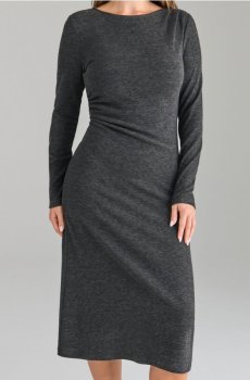 Міді вязана сукня - темно-сірий