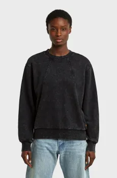 Женский черный свитшот Washed Черный S G-Star RAW D27173,D969
