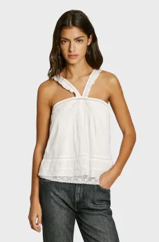 Женский белый топ ELLA Белый XS Pepe Jeans PL305027