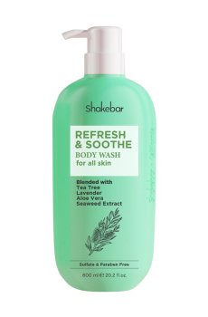 Гель для душа женский Shakebar Refresh Soothe с маслом чайного дерева, 600 мл