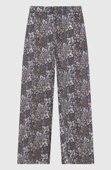 Синие брюки NIRVANA из шелка