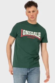 Мужская темно-зеленая футболка Зеленый M Lonsdale 113170