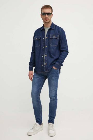 Футболка Pepe Jeans MANS TEE мужская цвет зелёный однотонная PM509434 Футболка Pepe Jeans MANS TEE мужская цвет зелёный однотонная PM509434