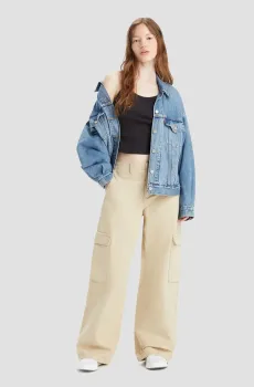 Женские бежевые джинсы Baggy Cargo Бежевый 24-34 Levi’s® A6077;0009