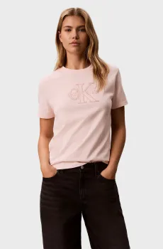 Женская розовая футболка SS BABY TERRY HERO Розовый L Calvin Klein Jeans LV047G829G