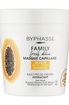 Маска Byphasse Family Fresh Delice для всех типов волос, с папаей, маракуей и манго, 250 мл