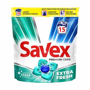 Капсулы для стирки Savex Super Caps Extra Fresh, 15 стирок, 15 шт Капсулы для стирки Savex Super Caps Extra Fresh, 15 стирок, 15 шт