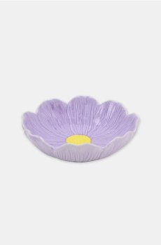 Керамічна миска з квітковим мотивом - Фіолетовий