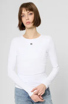Женский белый лонгслив Белый XS HUGO 50545208;100