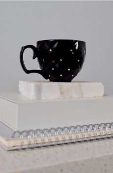 Горнятко зі стразами - чорний