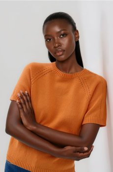 Reserved - Бавовняний джемпер - помаранчевий - 128JA-22X