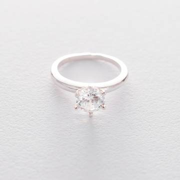 Серебряное помолвочное кольцо с фианитом 111864 Серебряное помолвочное кольцо с фианитом 111864