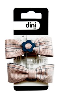 Набор резинка и заколка для волос Dini Hand Made в полоску, 2 шт (d-583)
