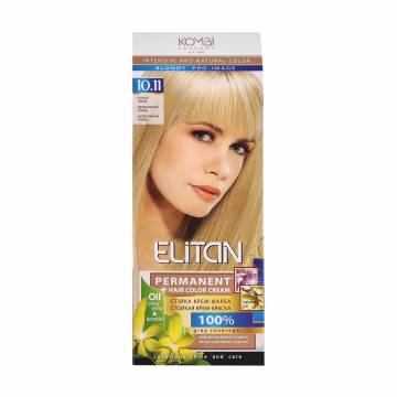 Стойкая крем-краска для волос Elitan Permanent Hair Color Cream 10.11 Натуральный блонд, 115 мл Стойкая крем-краска для волос Elitan Permanent Hair Color Cream 10.11 Натуральный блонд, 115 мл
